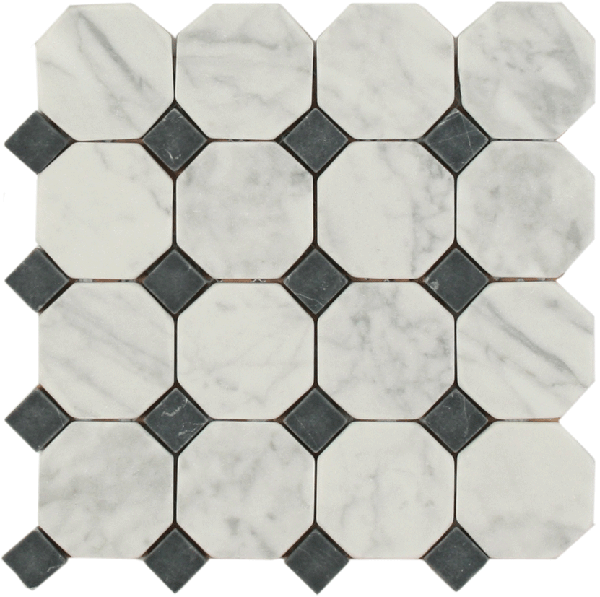 :: Bianco Carrara/Nero Tumbled | Maniscalco::